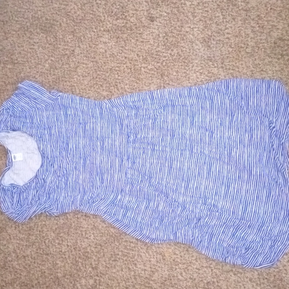 Blue striped dress